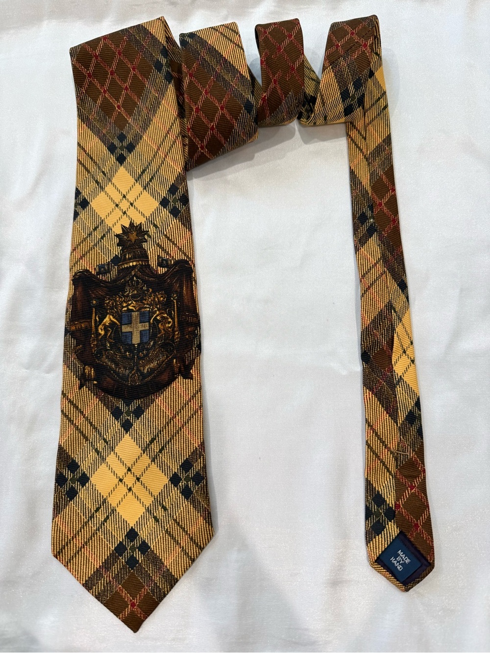 Polo Ralph Lauren Men's Plaid Crest Vintage Silk Tie